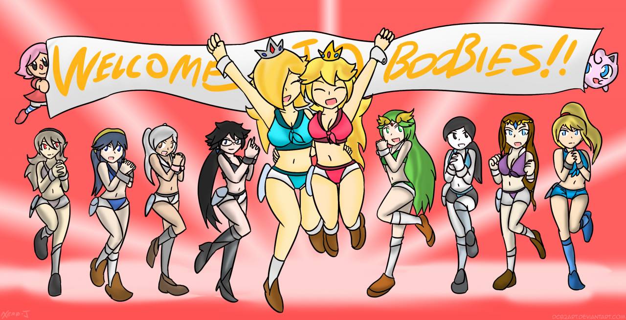 bayonetta-charactercorrinjigglypufflucinapalutenaprincess-peachprincess-rosalinaprincess-zeldarobinsamus-aranvillagerwii-fit-trainer