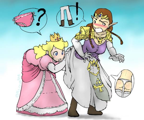 princess peach+princess zelda