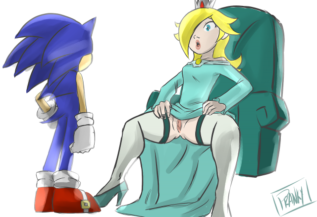 princess rosalina+sonic the hedgehog