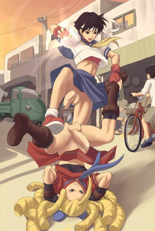 karin kanzuki+sakura kasugano