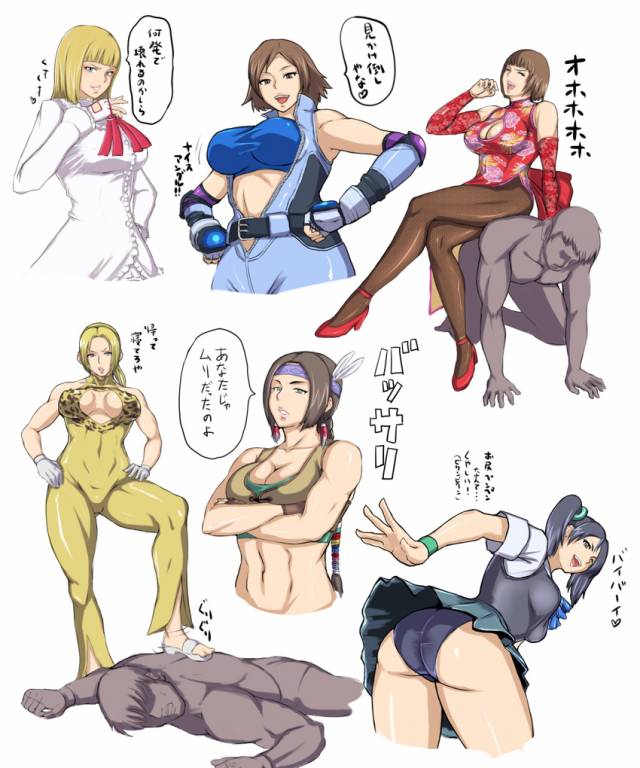 anna williams+emilie de rochefort+julia chang+kazama asuka+ling xiaoyu+nina williams