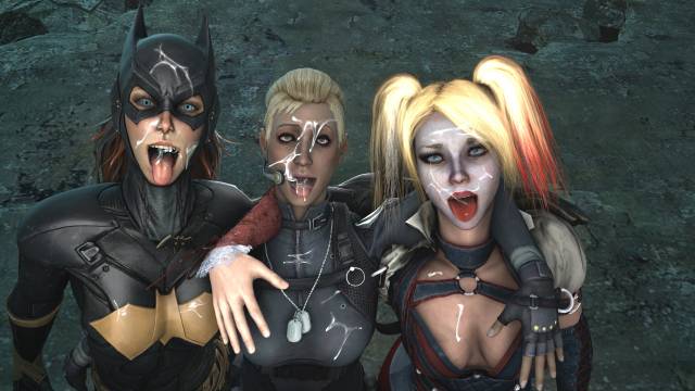 barbara gordon+batgirl+cassie cage+harley quinn