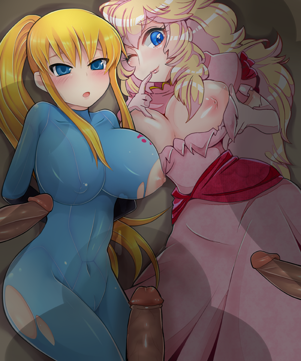 princess peach+samus aran