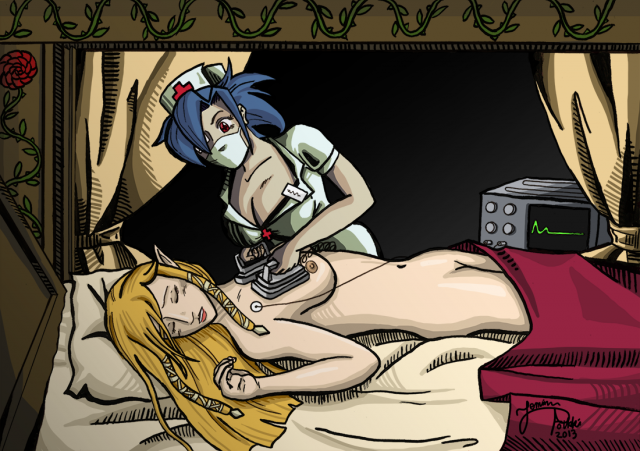 princess zelda+valentine (skullgirls)