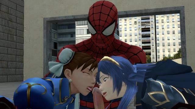 chun-li+lucina+petc- parker+spideg-man