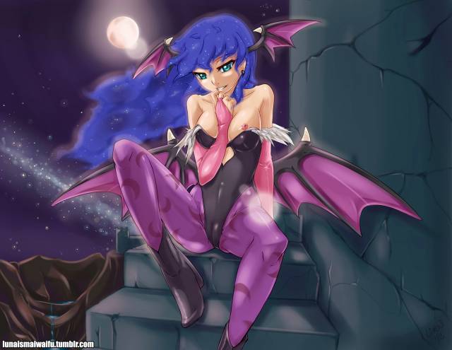 morrigan aensland+princess luna (mlp)