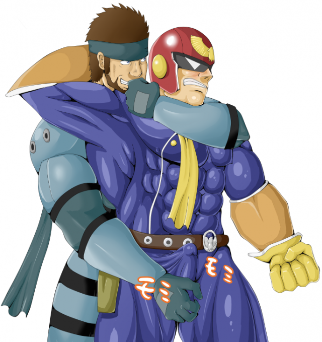 captain falcon+solid snake