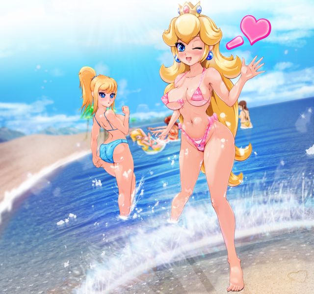 princess daisy+princess peach+princess rosalina+princess zelda+samus aran