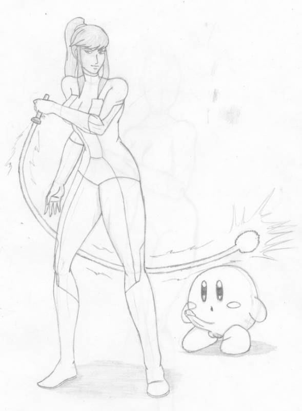 kirby+samus aran