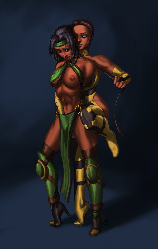 jade (mortal kombat)+tanya (mortal kombat)