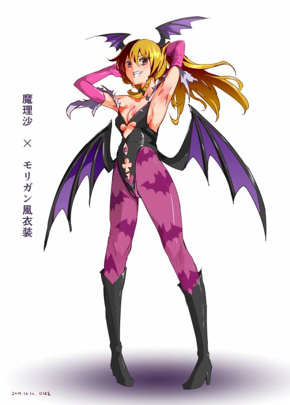 marisa kirisame+morrigan aensland